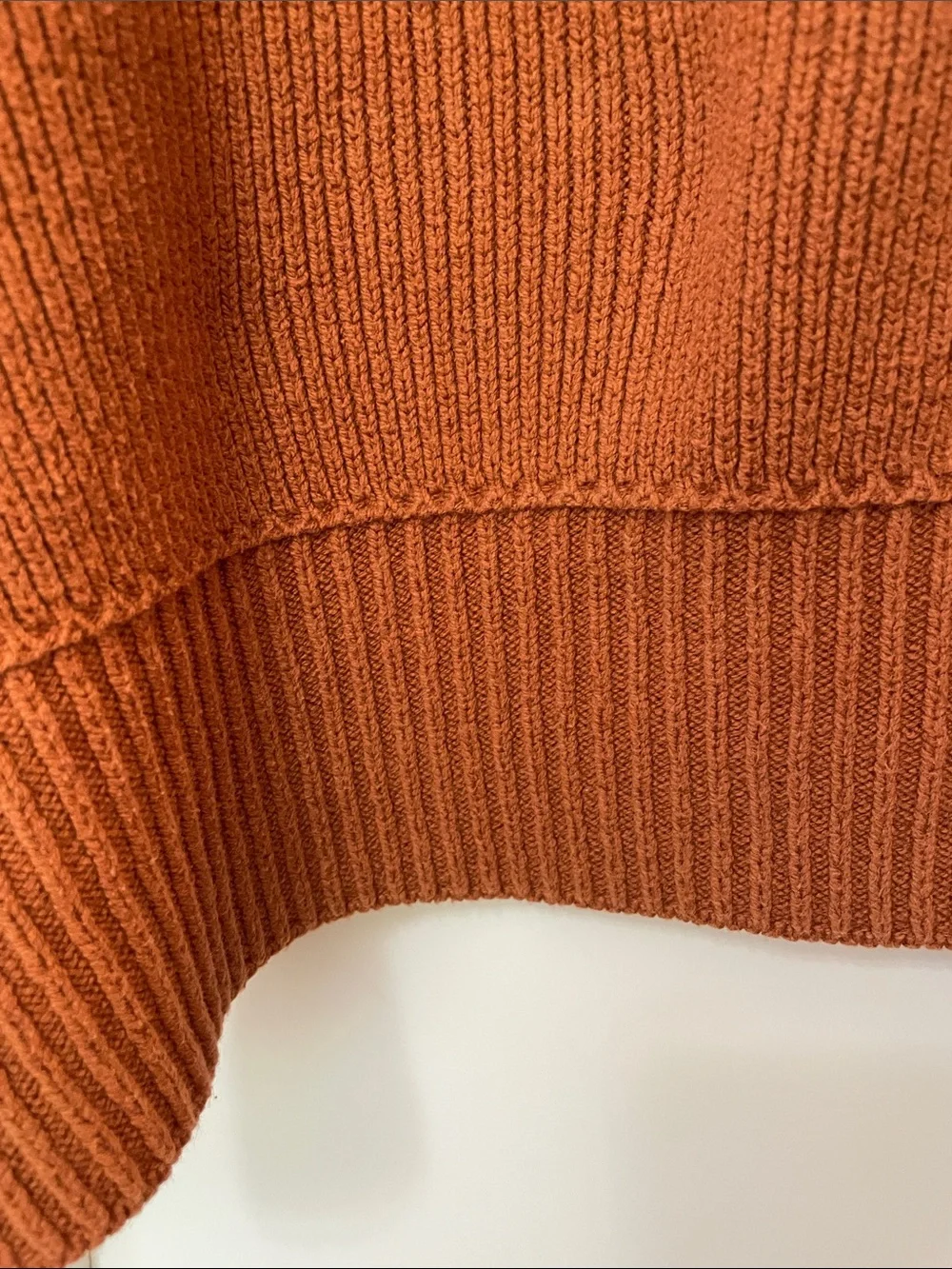 Free People Ribbed Cropped Sweater in Rust - Picture 7 of 8